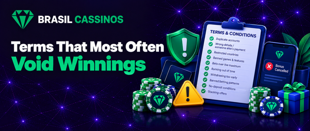 Terms That Most Often Void Winnings
